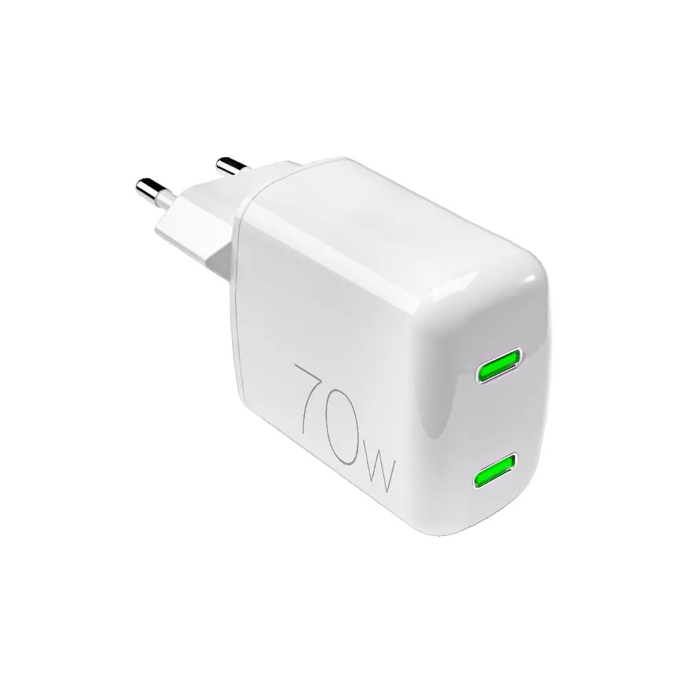 PURO GaN Netzlader, 2x USB-C PD, 70W