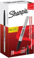 Dymo Sharpie Fine - 24 Stück(e) - Schwarz - Feine Spitze - Schwarz - Grau - Rund - Fein