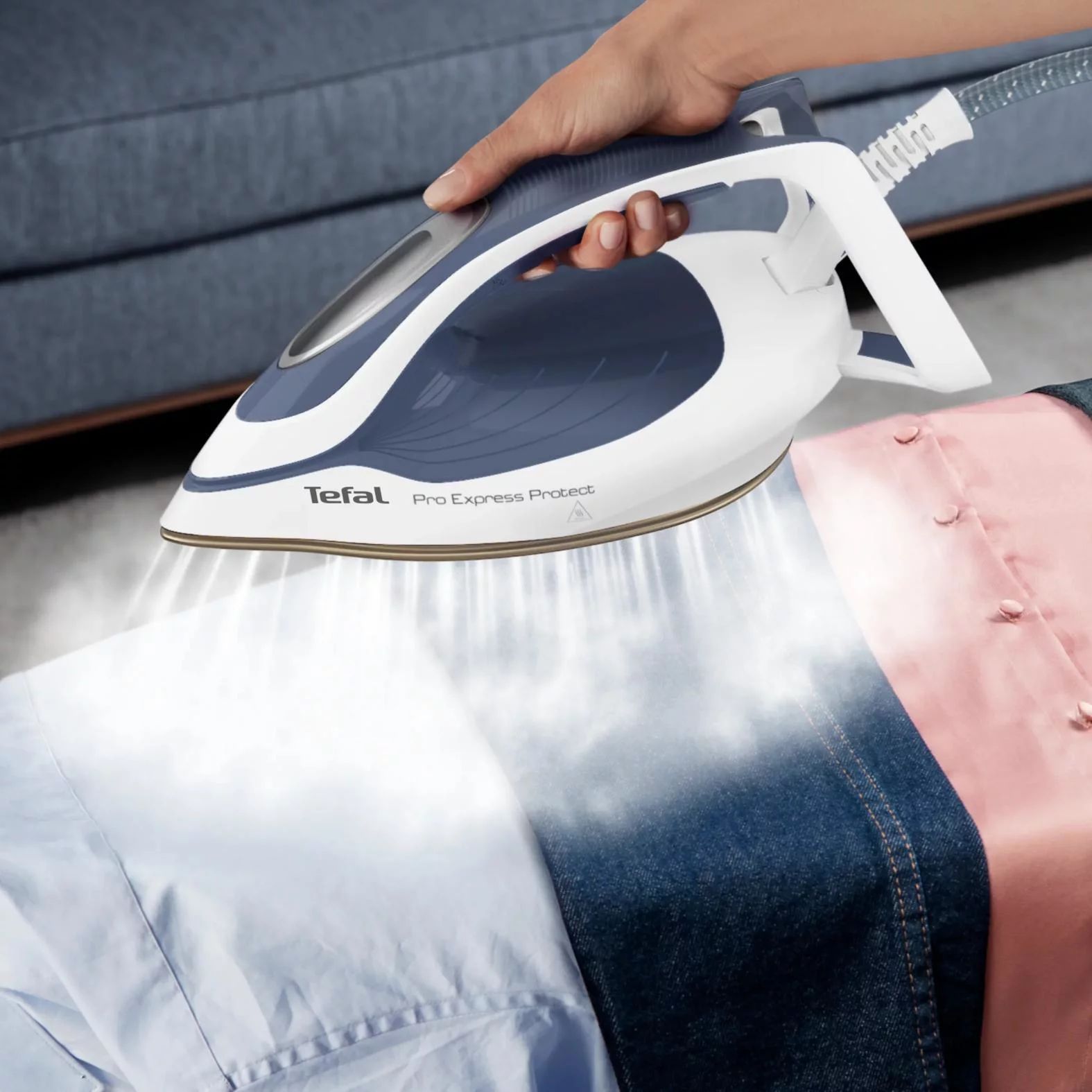 Tefal GV9225 Dampfbügelstation Pro Express Protect - Blaugrau/Weiß