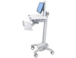 Ergotron sv40 - Wagen - Konstante Krafttechnologie - für LCD-Display / PC-Ausrüstung - mit LCD-Drehpunkt - verriegelbar - medizinisch - Aluminium, verzinker Stahl, hochwertiger Kunststoff - Grau, weiß, Polished Aluminum - Bildschirmgröße: bis zu 61 c
