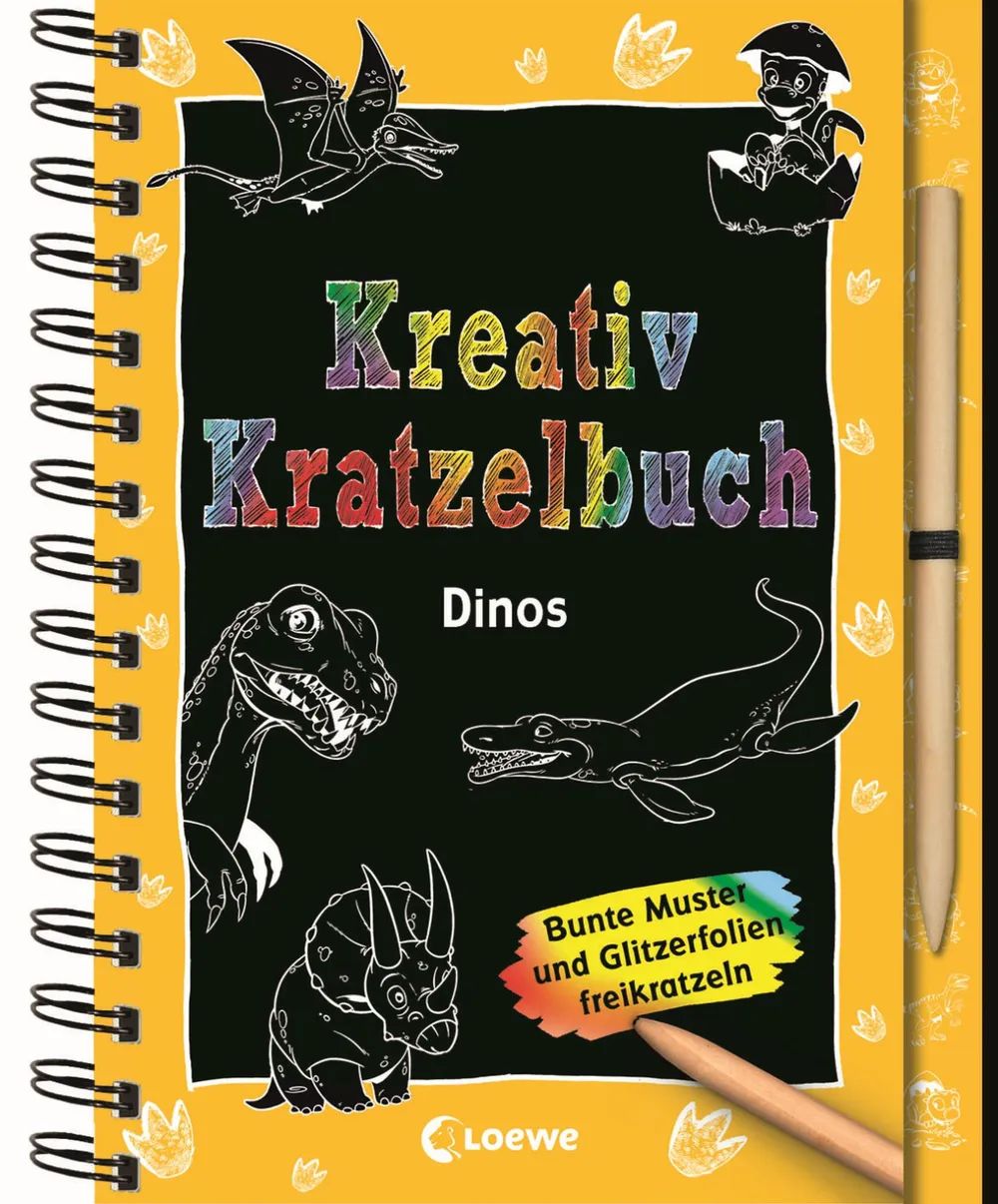 Loewe Verlag GmbH Kreativ-Kratzelbuch: Dinos