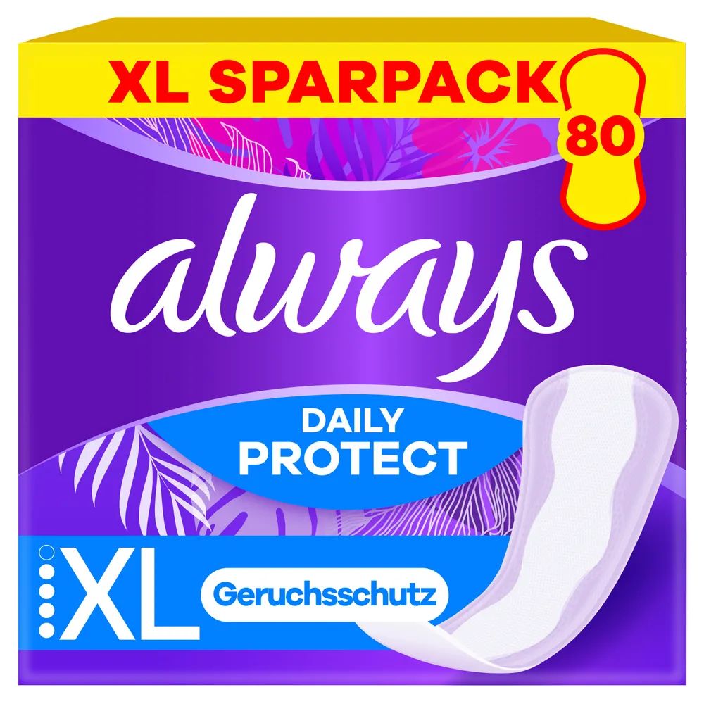 always Slipeinlage Daily Protect Extra Long mit leichtem Duft Duo BigPack 80