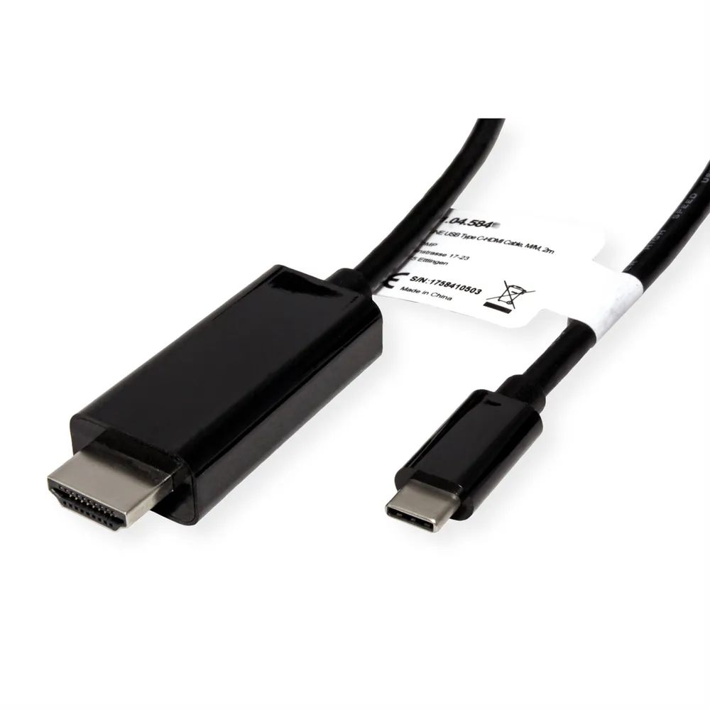 ROLINE USB Typ C - HDMI Adapterkabel, ST/ST, 3 m