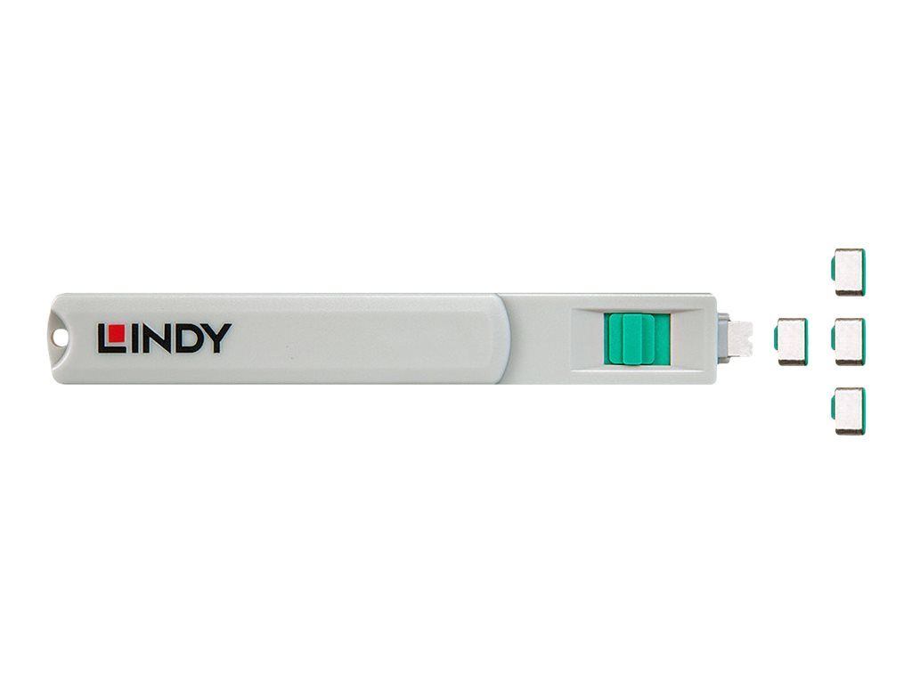 Lindy Schloss für USB-C-Port - grün