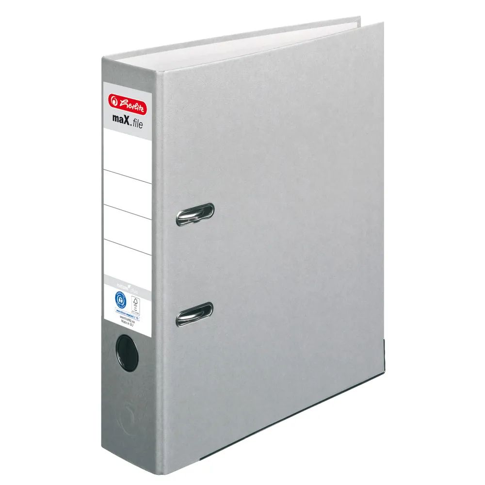 herlitz Ordner maX.file nature plus A4 8cm grau