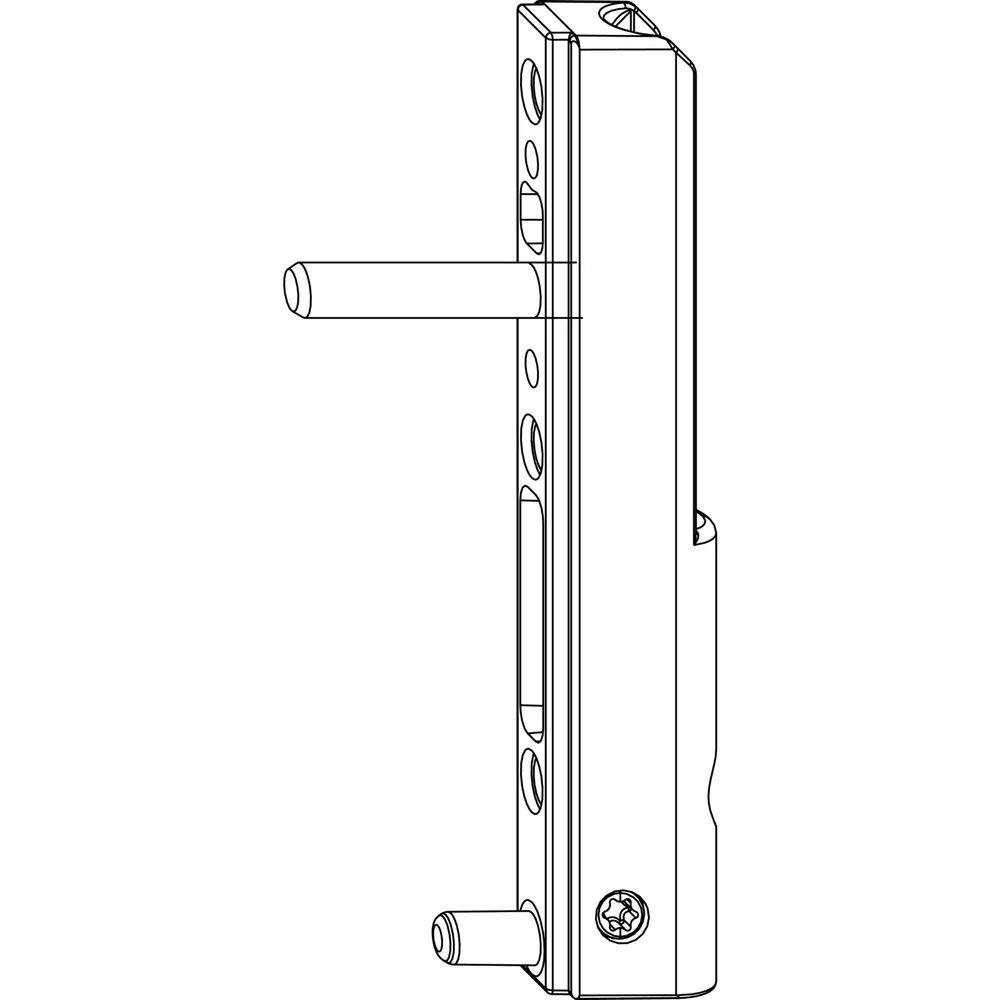 MACO Ecklagerband PVC, mit 5 mm Tragezapfen L=23 mm, 120 kg, silber (52479)