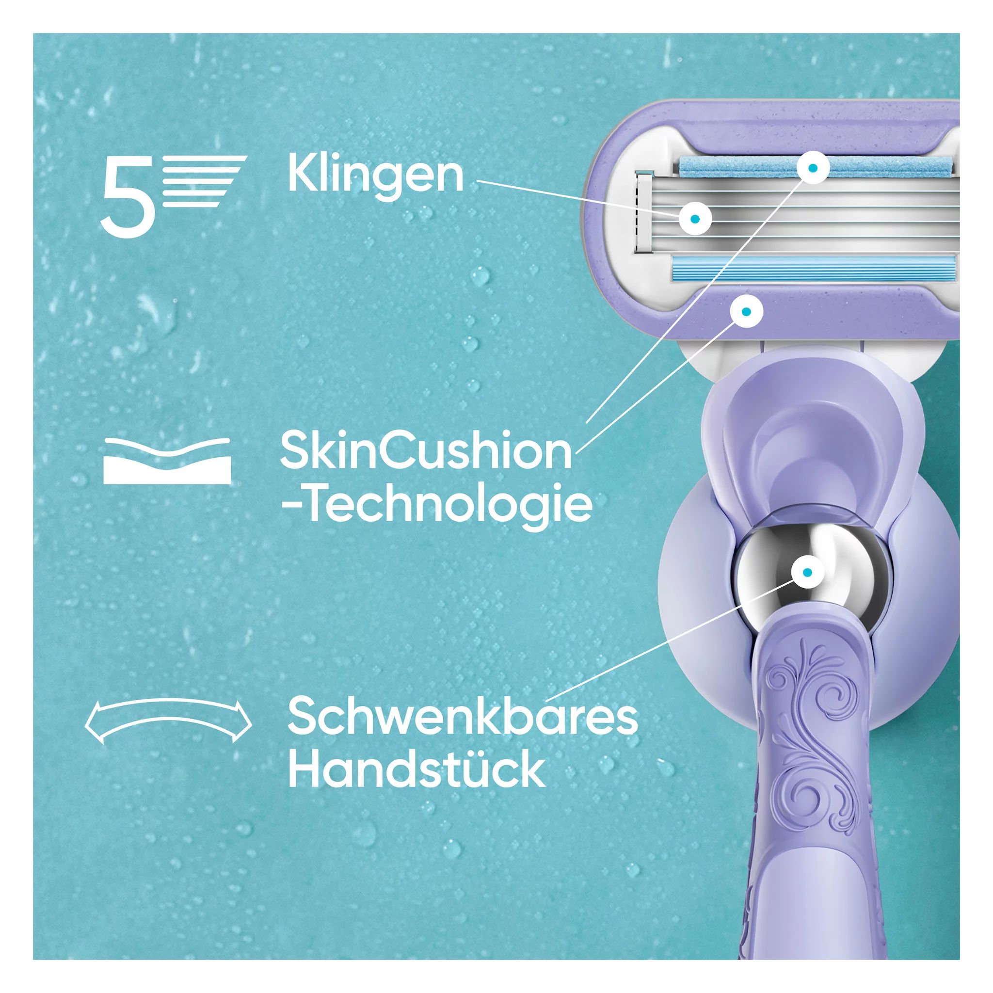 Gillette Venus Deluxe Smooth Swirl Systemklingen 