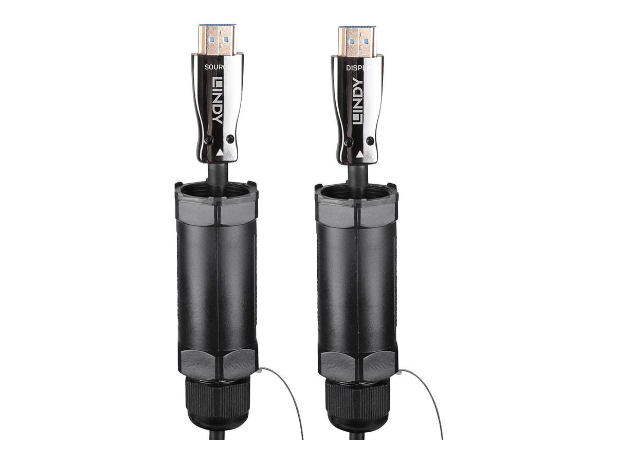 Lindy Ultra High Speed - HDMI-Kabel - HDMI männlich zu HDMI männlich - 30 m - Hybrid Kupfer/Kohlefaser - Schwarz - gepanzert, unterstützt 8K 60 Hz (7680 x 4320)
