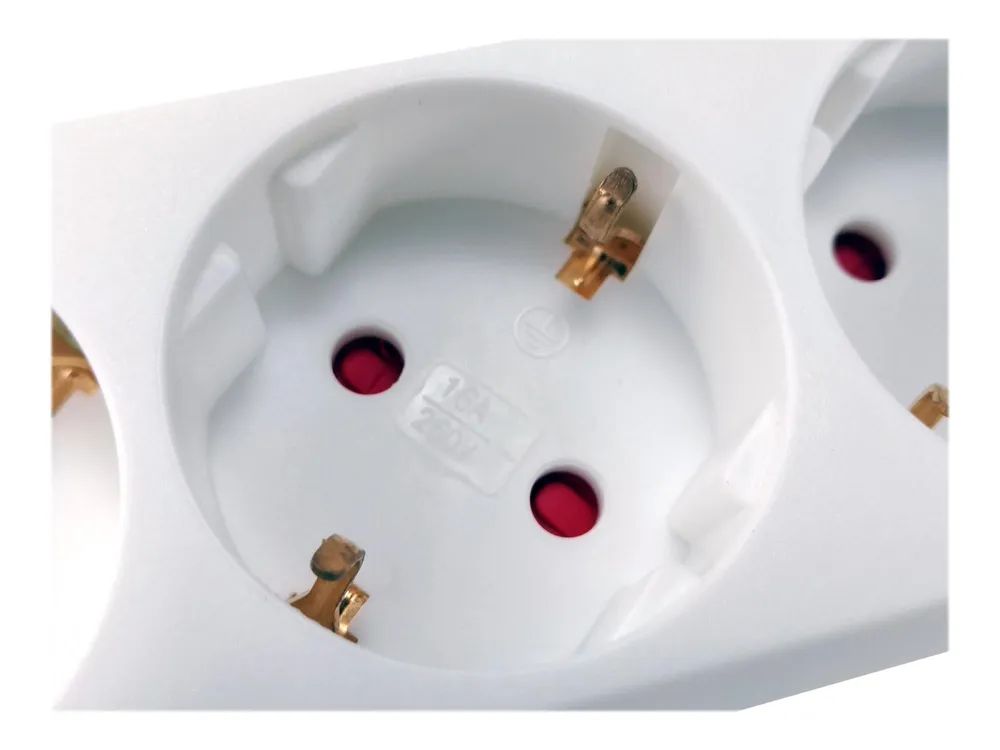 Equip Life - Version 1 - Steckdosenleiste - Wechselstrom 250 V - 3500 Watt - Eingabe, Eingang Typ F - Ausgangsanschlüsse: 3 (3 x Strom Typ F)