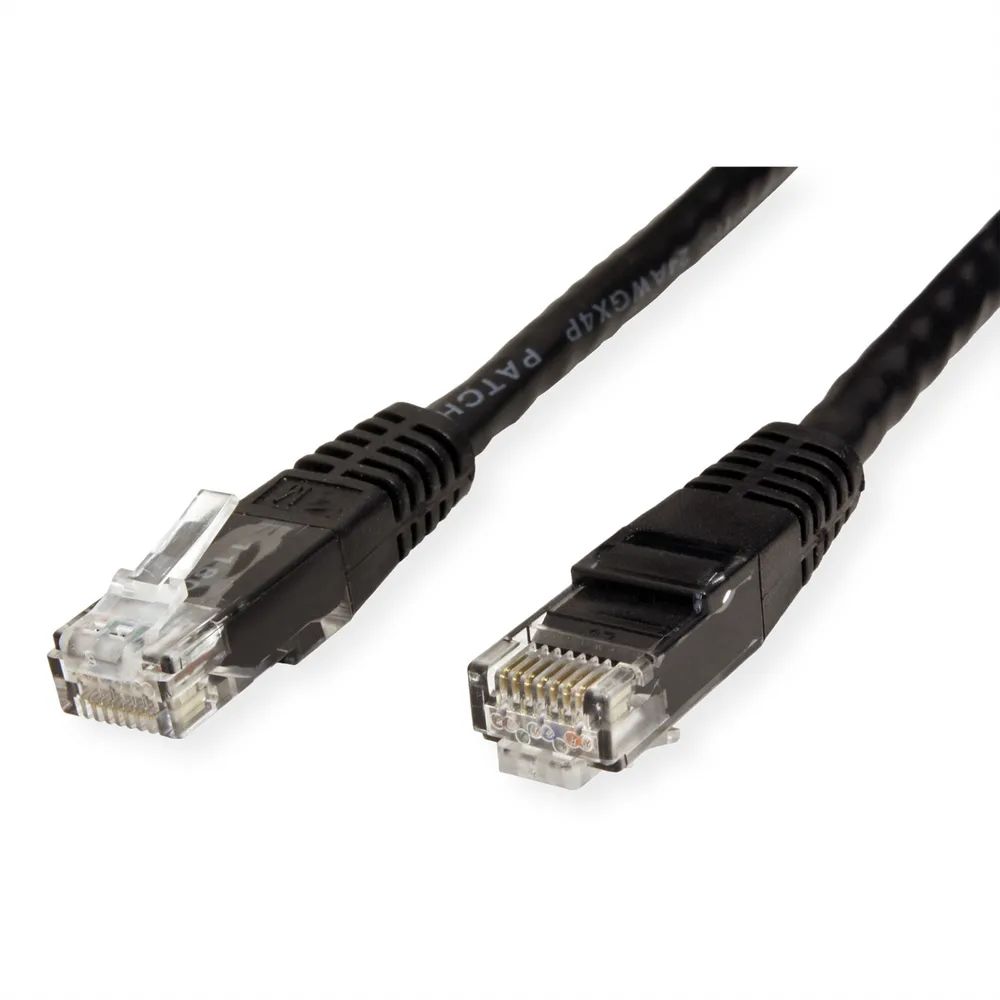 VALUE Patchkabel Cat.6 (Class E) UTP, schwarz, 2 m