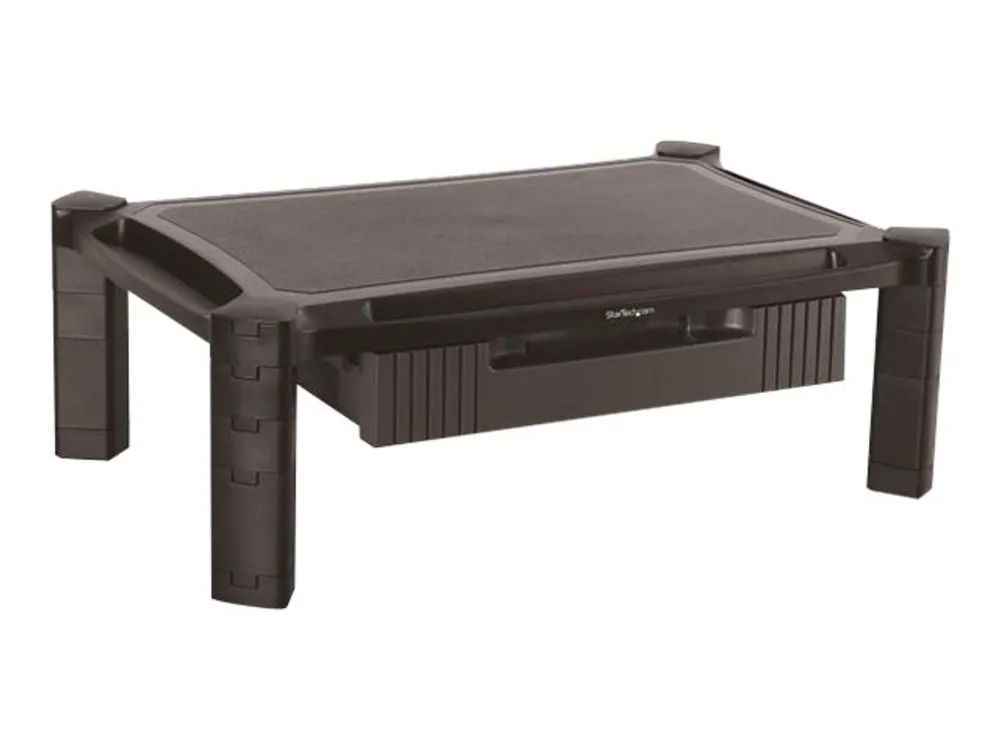 StarTech.com Monitor Ständer mit Schublade - Höhenverstellbar - Groß: 50cm - Computer Monitorständer bis zu 32 Zoll - Aufstellung (Gestelloberfläche, 8 kleine Steigleitungen, 4 große Steigleitungen)