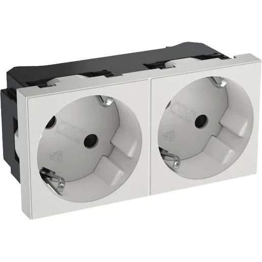 OBO RW2 STECKDOSE 33°, 2-FACH / OBO STD-D3N RW2 6119800