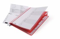 Durable 255503 - Konventioneller Dateiordner - Kunststoff - Rot - Transparent - Porträt - A4 - 244 mm