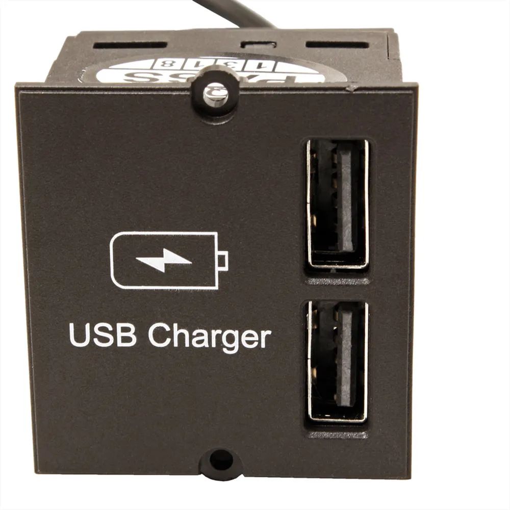 BACHMANN Keystone Modul USB Doppelcharger 2xUSB-A, 2,4A