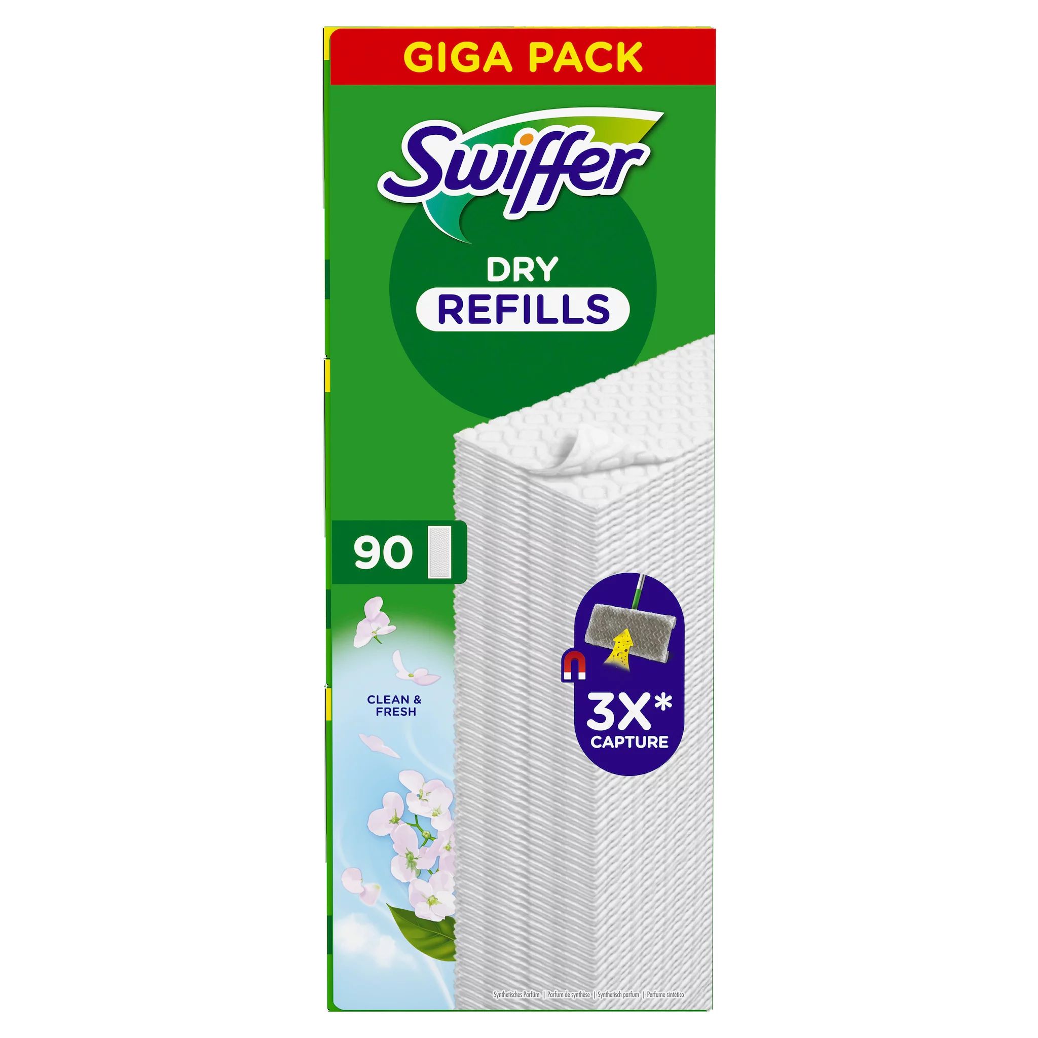 Swiffer Trocken Wischtücher Nachfüllpack, 90er