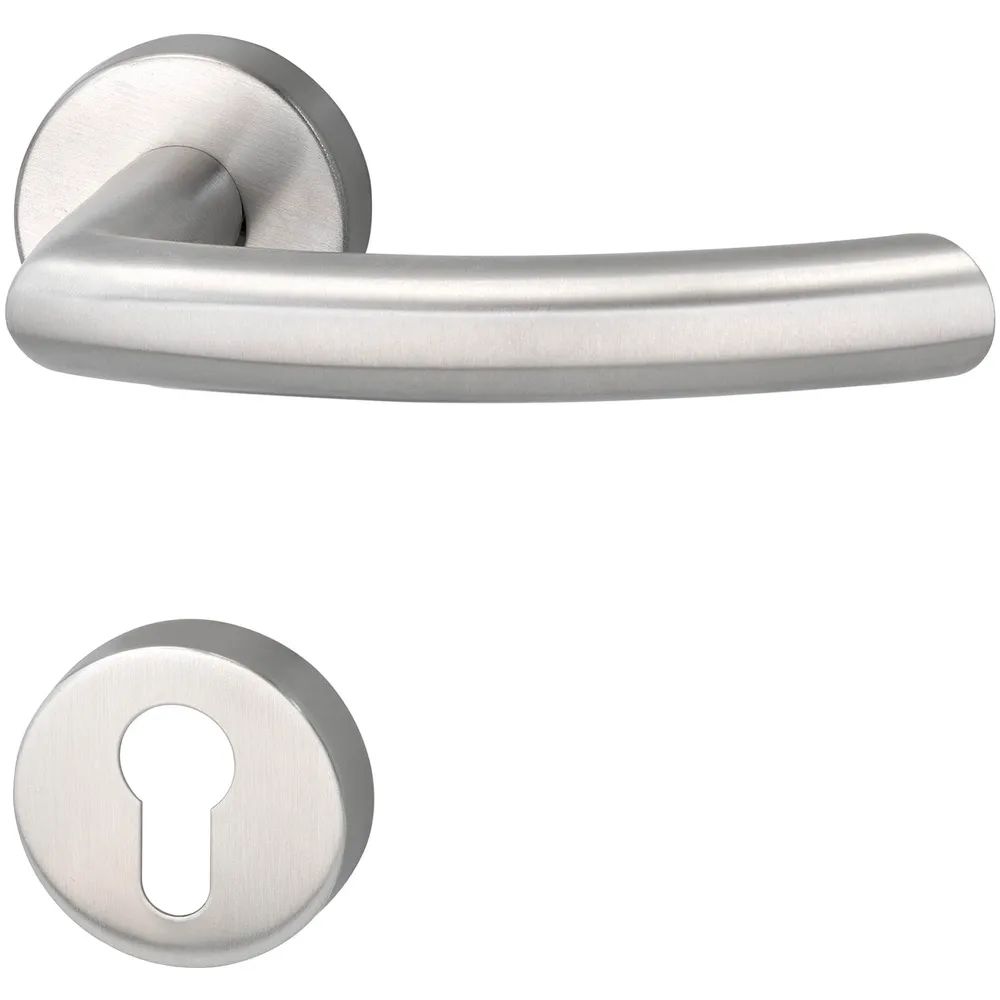 MARCHESI Drückergarnitur ARC - auf Rosette PZ, 38 - 45, Edelstahl matt