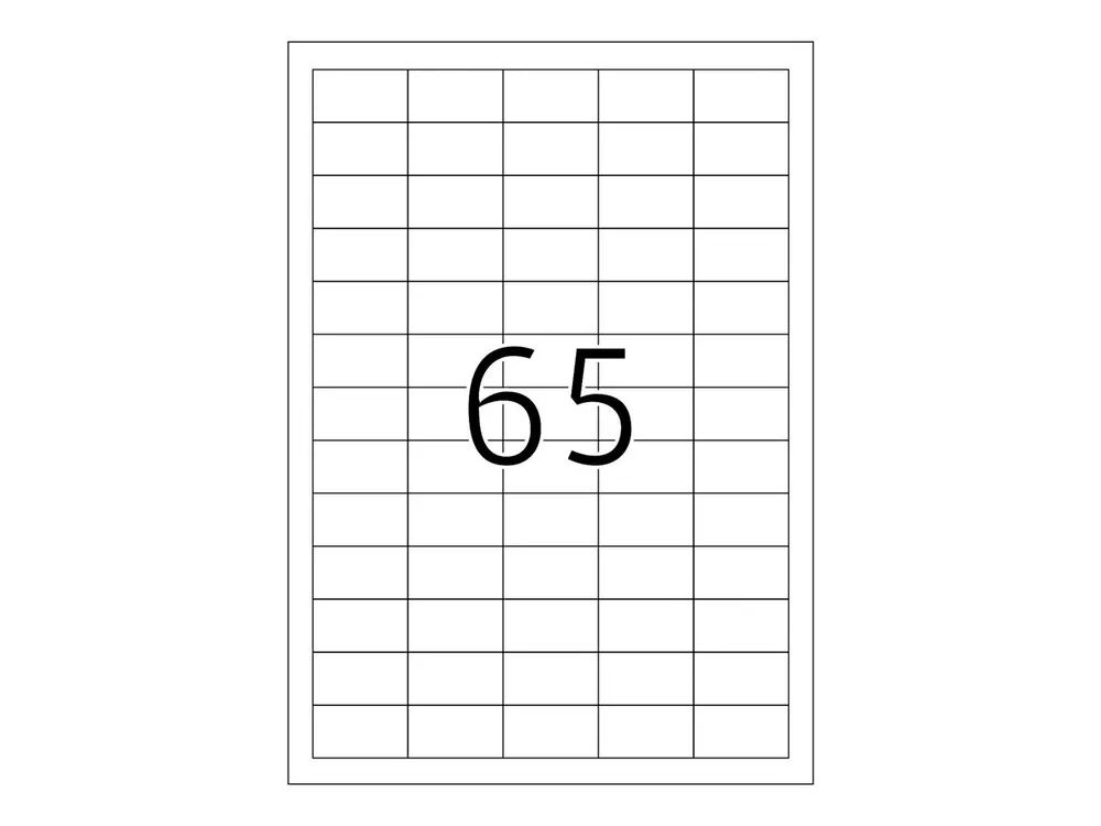 HERMA Special - Weiß - 38.1 x 21.2 mm 1625 Etikett(en) (25 Bogen x 65)