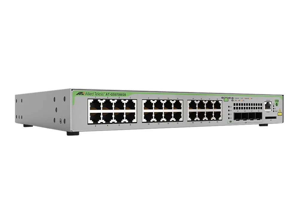 Allied Telesis CentreCOM AT-GS970M/28PS - Switch - L3 - managed - 24 x 10/100/1000 (PoE+)
