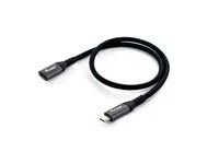 Equip USB 3.2 Gen 2 C-auf-C-Verlängerungskabel - M/F - 0,5 m - 4K/60 Hz - 10 Gbit/s - 0,5 m - USB C - USB C - USB 3.2 Gen 2 (3.1 Gen 2) - 10 Gbit/s - Schwarz