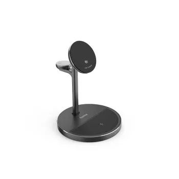Hama Kabelloses Qi2-Ladegerät, induktiv Schnellladen, 3in1-Ladestation, 15 W