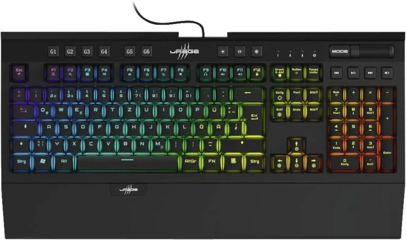 uRage 217826 Gaming-KB Exodus 900 Mechan., Rot