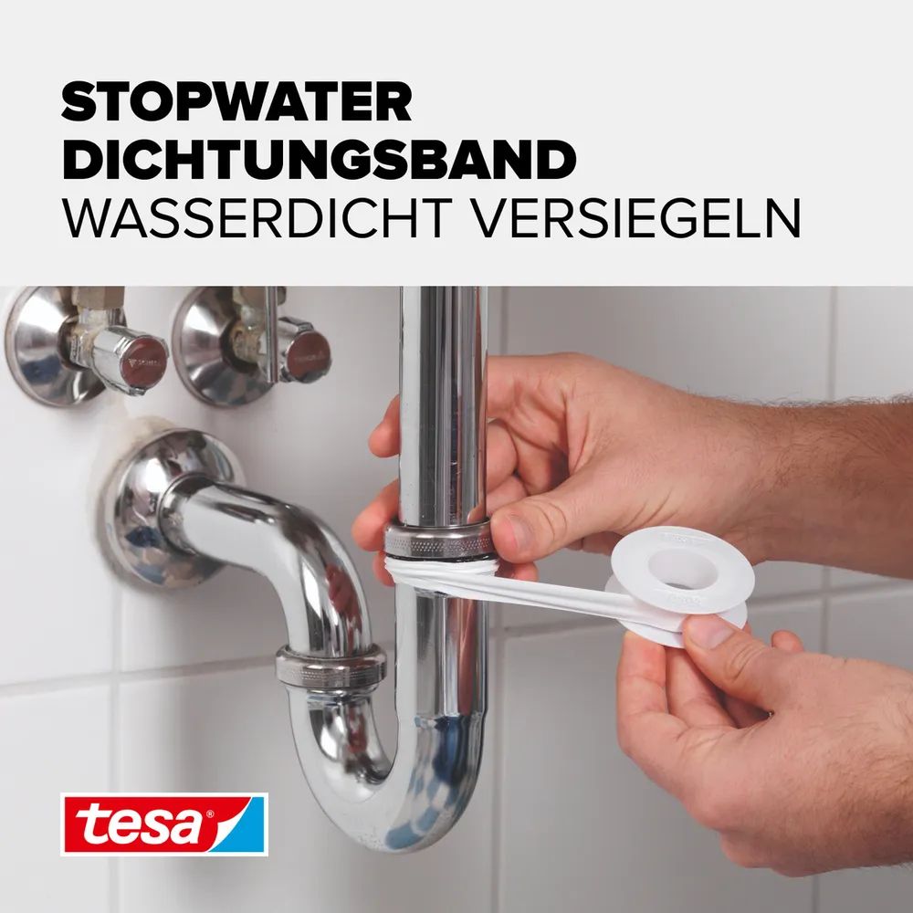 tesa® Stopwater Tape 12 m x 12 mm, gegen Feuchtigkeit