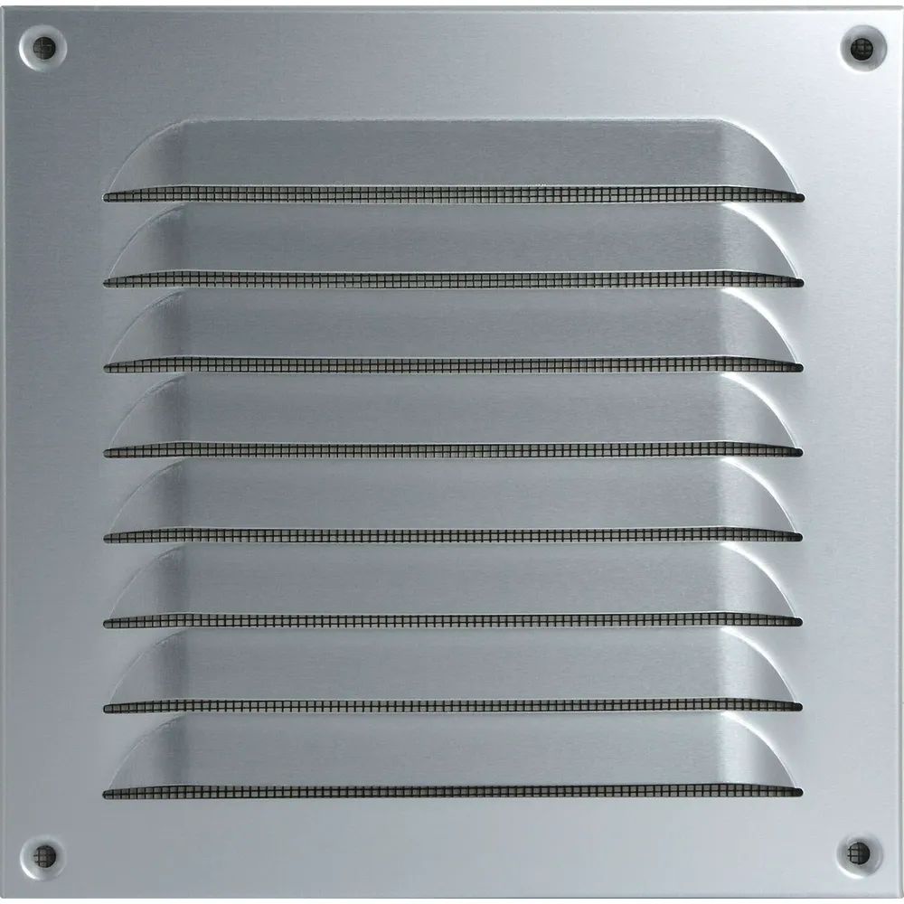 Upmann GmbH & Co.KG  UPMANN Wetterschutzgitter aufschraubbar eckig 200x200 mm Alu silber