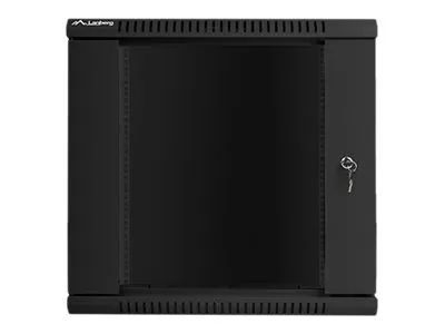 Lanberg Schrank Netzwerkschrank - geeignet für Wandmontage - Schwarz, RAL 9004 - 12U - 48.3 cm (19")
