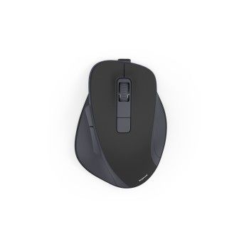 Hama Funkmaus "WM-500", ergonomisch, 6 Tasten, ohne Klickgeräusch, Akku, Schwarz
