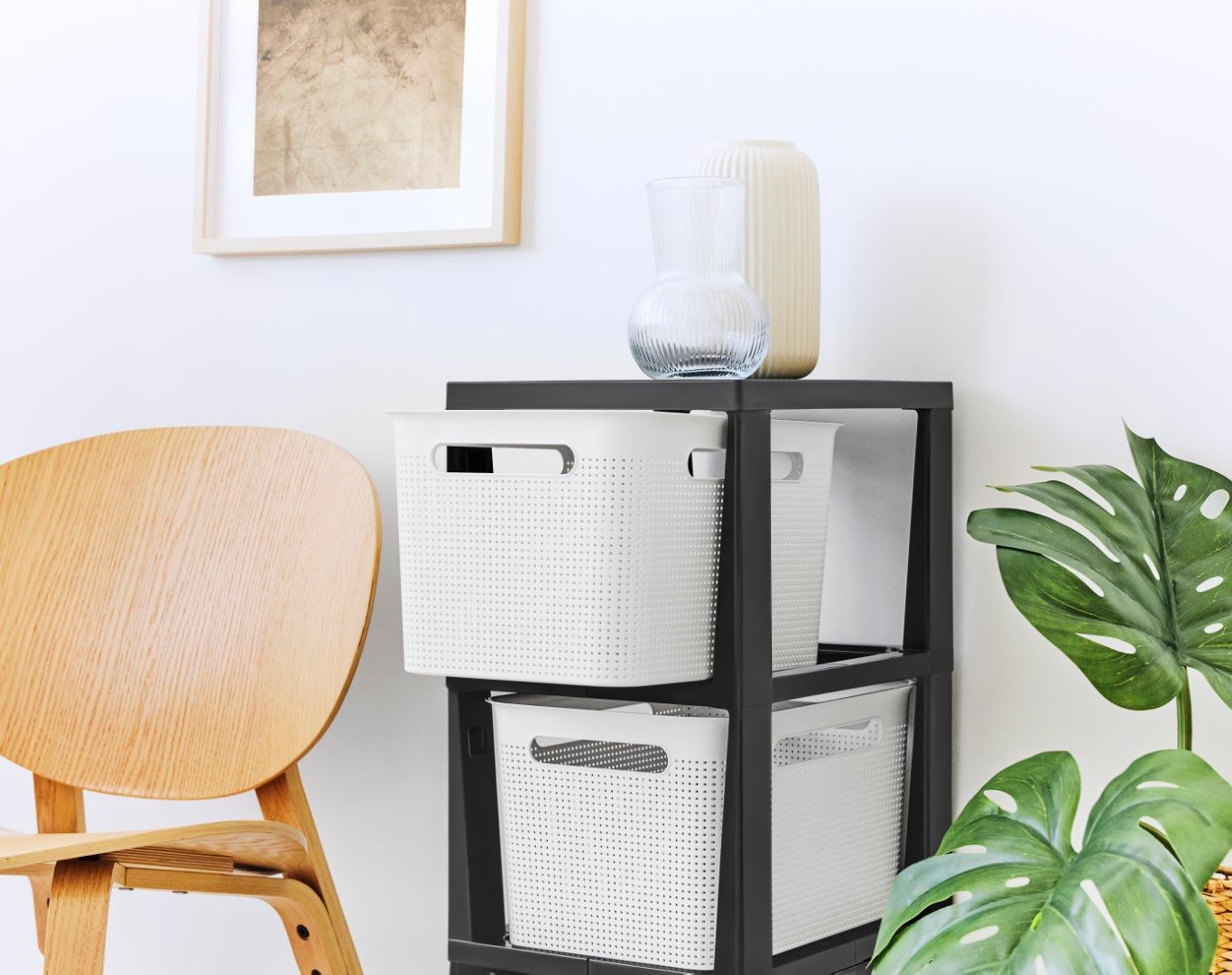 Rotho Tower 3 x 16 l BRISEN mit Rollen