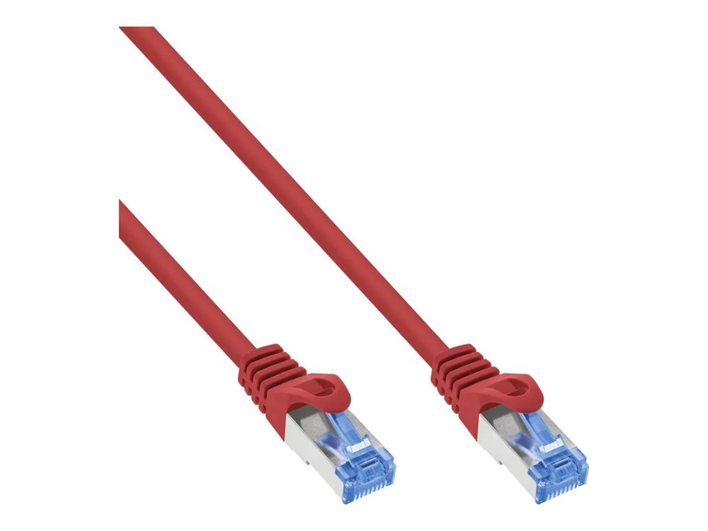 InLine Patchkabel - Cat.6A - S/FTP - TPE (LSZH) - CCA - rot - 5m