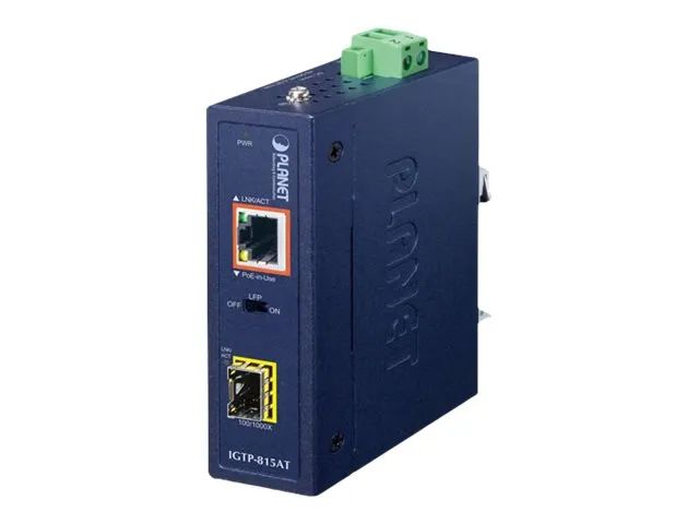 Planet IGTP-815AT - Medienkonverter - 1GbE - 10Base-T, 100Base-TX, 1000Base-T, 1000Base-X, 100Base-X - SFP (mini-GBIC)