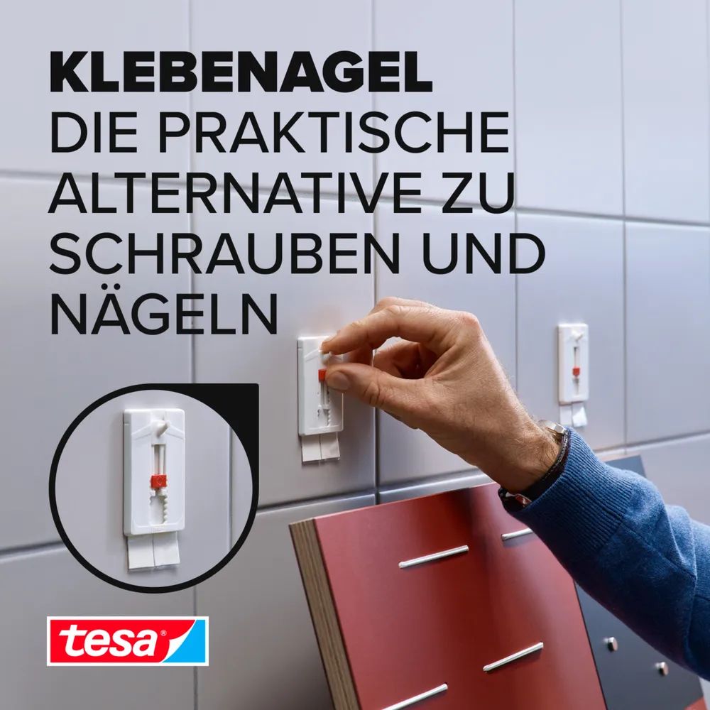 Tesa Powerstrips - Selbstklebender Haken - weiß (Packung mit 2)
