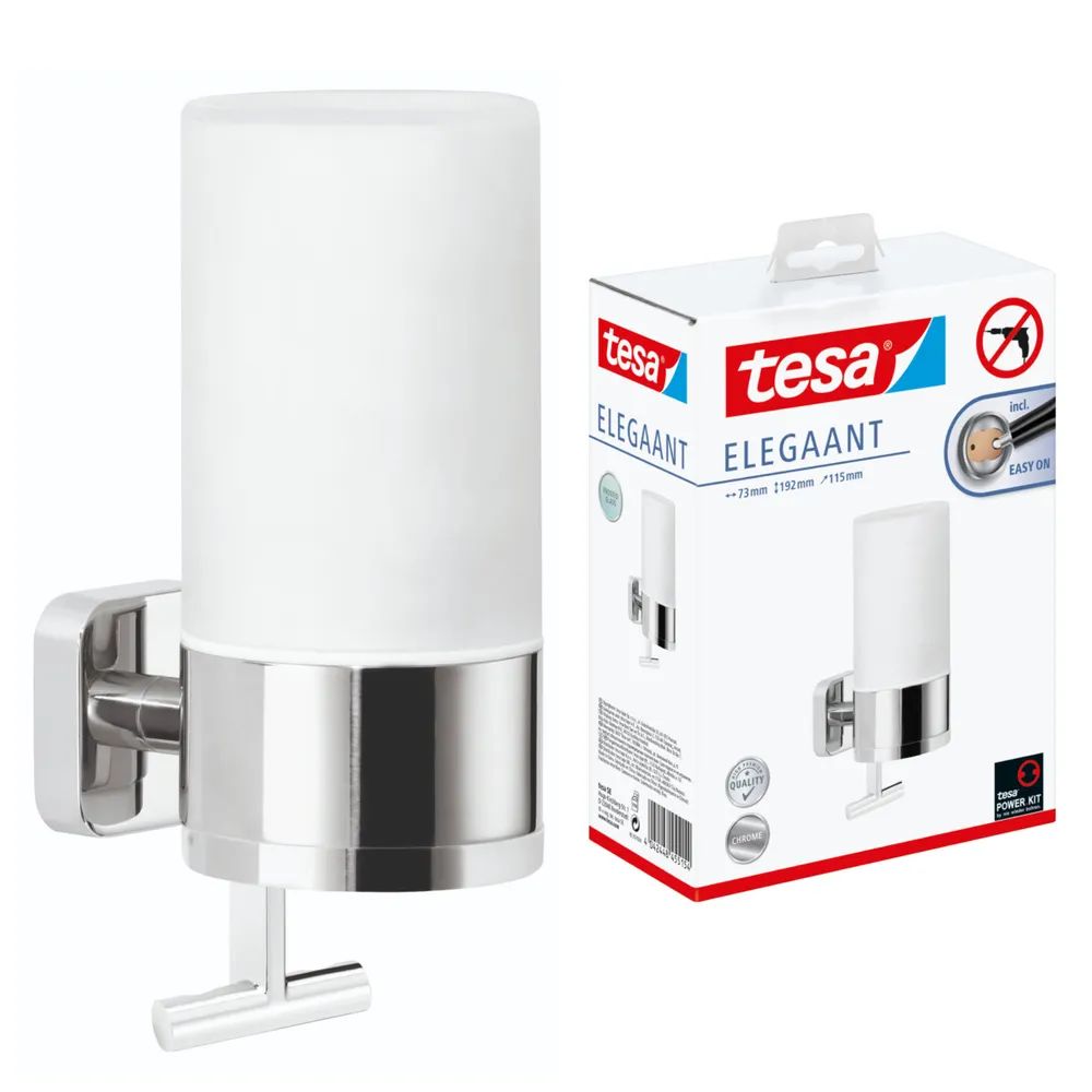 tesa® ELEGAANT Seifenspender,  verchromt