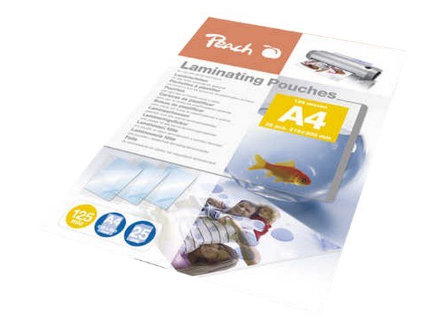 Peach 25er-Pack - glänzende Laminierungstaschen