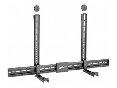 Manhattan Soundbar Mount Universal, Wall Mount or VESA Mount, Compatible with Soundbars up to 15kg, Depth-Adjustable, Mounts Above or Below TV, Black - Befestigungskit (Universalmontage)