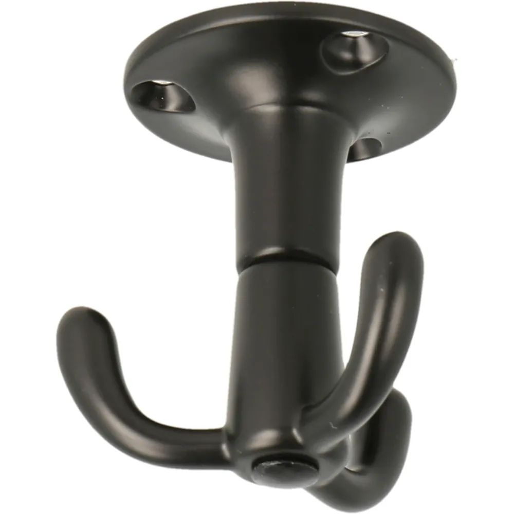 SISO Dreifach-Drehhaken Spider ø 48 mm, Höhe 52 mm, Zamak, schwarz matt