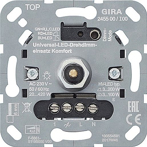 Gira UNI-LED-DREHDIMMEINS. KOMFORT / GIRA 245500
