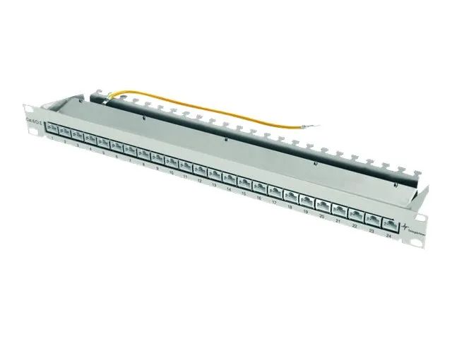 Telegärtner Karl Gärtner Telegärtner MPP24-HS K - Patch Panel - CAT 6a - STP - RJ-45 X 24 - Hellgrau, RAL 7035 - 1U - 48.3 cm (19")