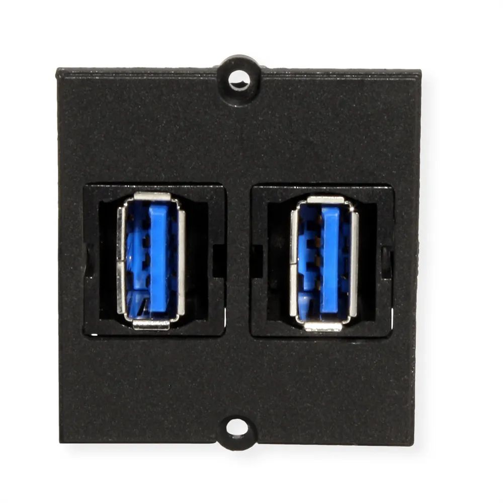 BACHMANN Rahmen 2xUSB 3.0, 90° Abgang seitlich
