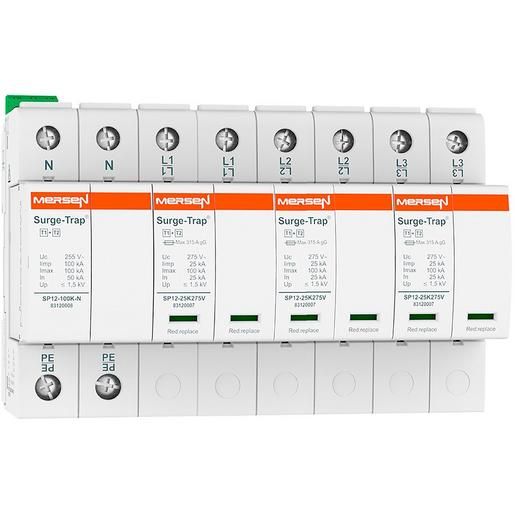 Mersen Ü-ABLEITER T1+2 275V 4P 8TE+FM / MERSEN STPT12-25K275V-4PGM 83120151