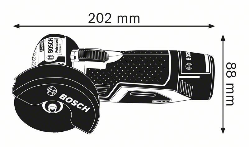 Bosch Professional GWS 12V-76 L-Boxx + Akkus
