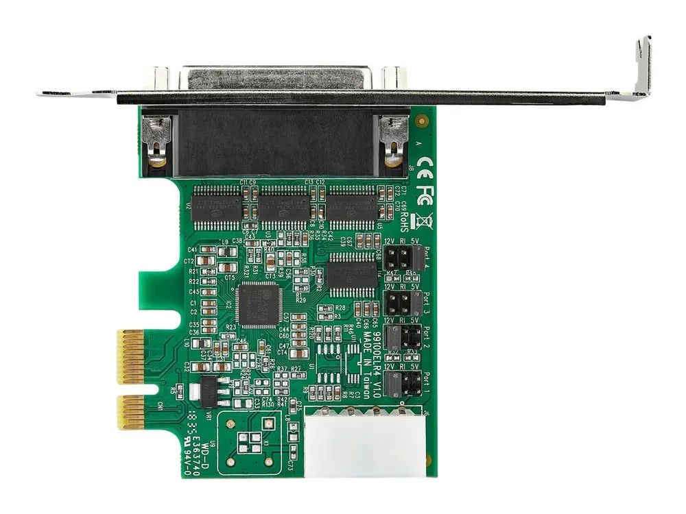 StarTech.com 4 Port Serielle PCI Express RS232 Adapter Karte - PCIe RS232 Serielle Host Controller Karte - PCIe auf Serielle DB9 Karte - 16950 UART - Erweiterungskarte - Windows & Linux (PEX4S953)