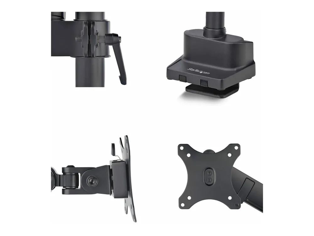 StarTech.com Befestigungskit (Arm-Einheit, VESA-Halterung, C-Klammer) - verstellbarer Arm mit mechanischer Feder - für Monitor - Kunststoff, Stahl - Schwarz - Bildschirmgröße: bis zu 101,6 cm (bis zu 40 Zoll)