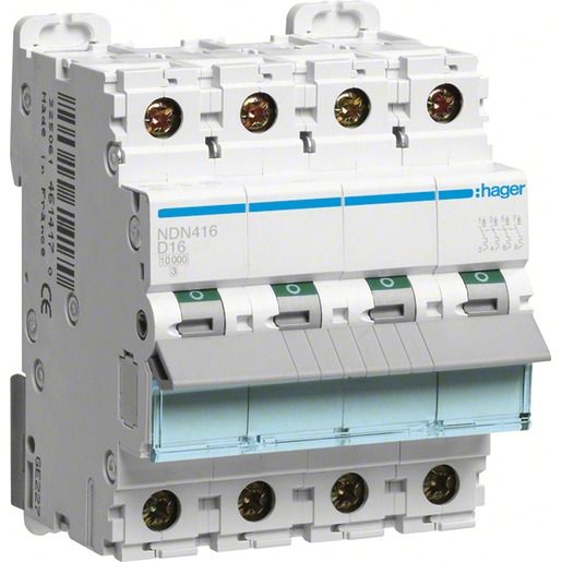 Hager LS-SCHALTER 4POLIG, D-16A, 10K / HAGER NDN416