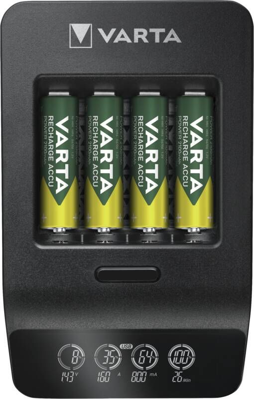 Varta Tisch-Ladegerät LCD Smart 4x AA 56706 2100mAh