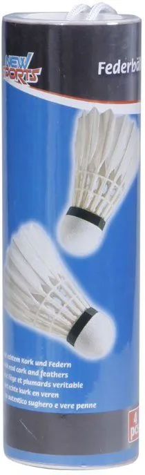 VEDES Großhandel GmbH - Ware NSP Badminton-Bälle m.Federn, 4Stück