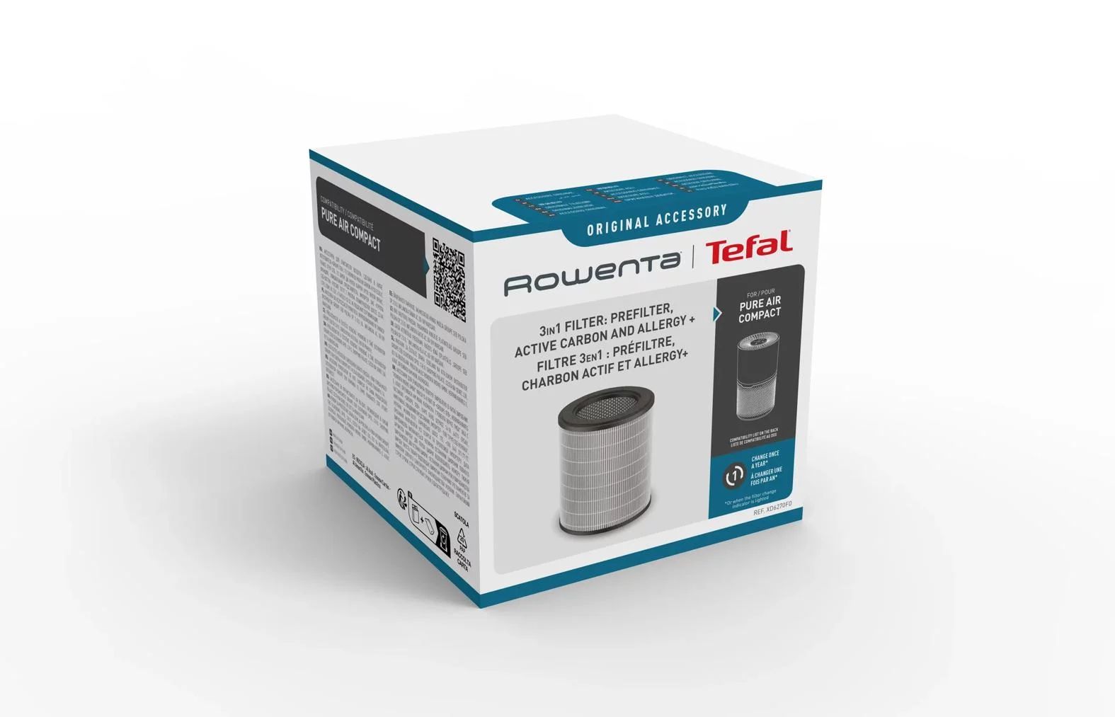 Rowenta XD6270 3-IN-1-FILTER: VORFILTER, AKTIVKOHLE UND HEPA ALLERGY+  