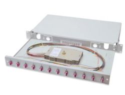 DIGITUS LWL Spleißbox, 1HE, bestückt, LC, OM4