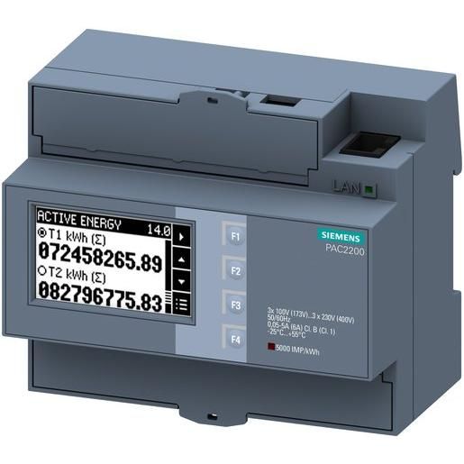 Siemens ENERG.ZÄHL.230/400V 1/5A LAN / SIEMEN 7KM PAC2200 7KM2200-2EA30-1EA1